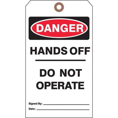 Danger Tag,7 x 4 In,Bk And R/