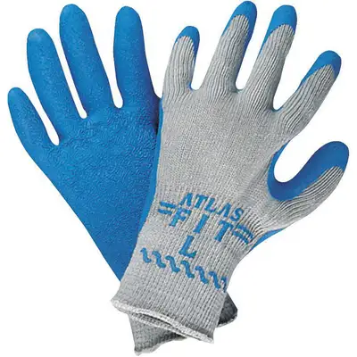 Coated Gloves,M,Blue/Gray,Pr