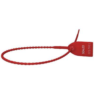 Security Seal,Tug,Red,12In,PK50