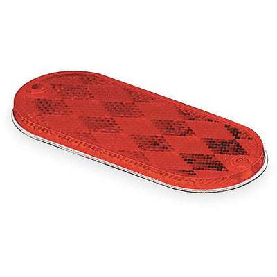 Reflector,Stick-On,Red,Oval