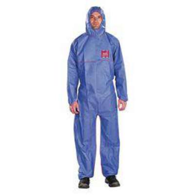 Hooded Coverall,Elastic,Navy,L,