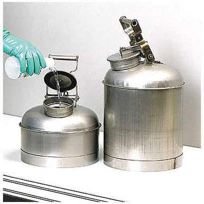 Safety Can,5 Gallon,Stainless Steel