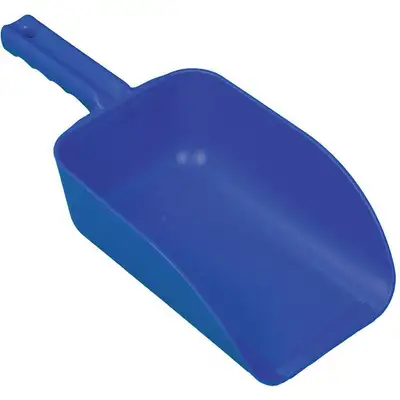 Plastic Hand Scoop,Blue,15 x 6
