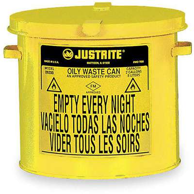 Safety Cans,Counertop,2 Gallon,Yellow