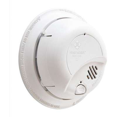 5-1/2" Smoke Alarm with 85dB @ 10 ft. Horn Audible Alert; 120VAC 9V 