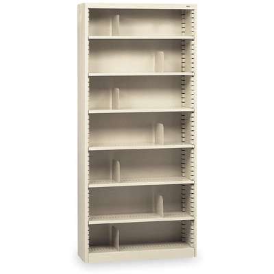 Bookcase,Steel,7 Shelves,Putty
