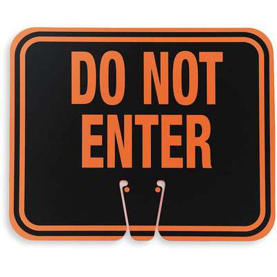 Cone Sign, Do Not Enter,13X11"
