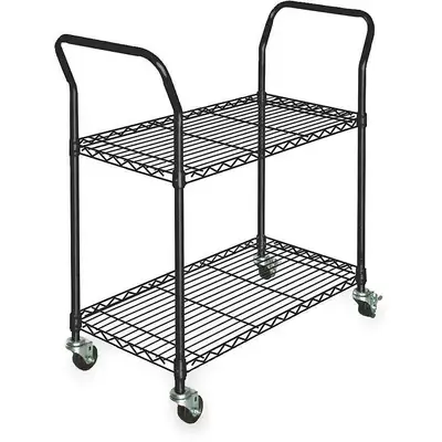 3TPD1 Wire Cart, 2 Shelf, L41 x W24 x H39 in.