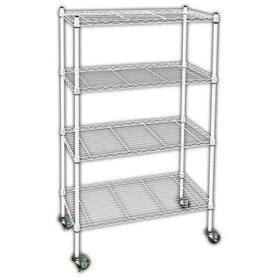 Wire Cart, 4 Shelf,L36 x W18 x