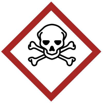 Ghs Severe Toxic Label 2"X2"