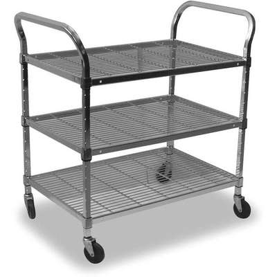 Wire Cart,3 Shelf,48x18x39,