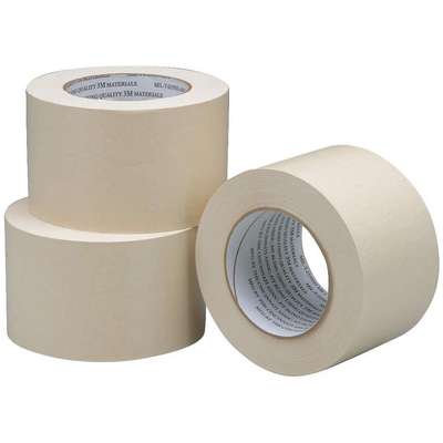 926017-4 Ability One Paper Masking Tape, Rubber Tape Adhesive, 2.00 mil  Thick, 1/2 X 60 yd., Tan, 1 EA