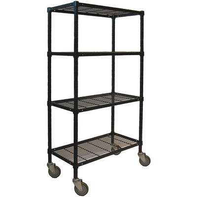 Wire Cart,4 Shelf,72x24x70,