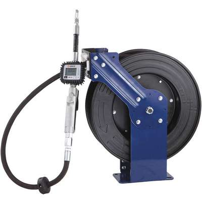 Westward Oil Hose Reel, Retractable Spring Loaded, 21.26 Overall Length,  Blue