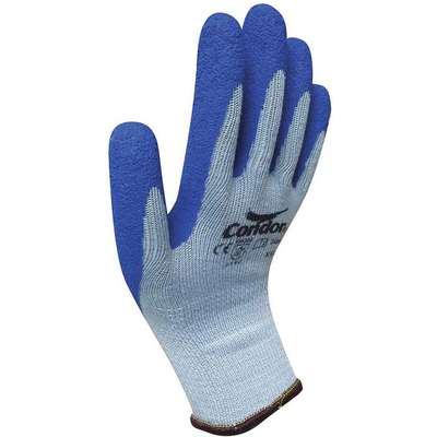 Coated Gloves,Blue/Gray,L,Knit