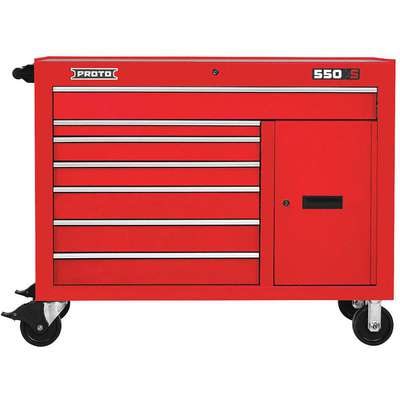 Rolling Cabinet,Red,41" H,7