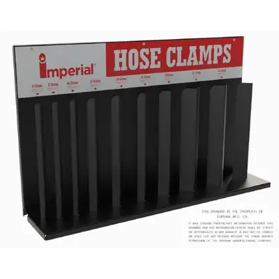 Steel 10-Loop Hose Clamp Rack