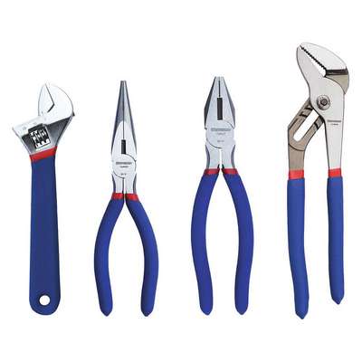 Plier And Wrench Set,Dipped,4