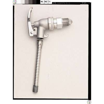 Drum Faucet,Adj,3/4 In Dia,SS And Tfe