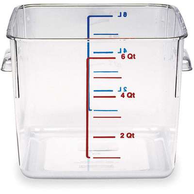 917277-7 Rubbermaid 8-3/4 x 8-7/8 x 6-15/16 Co-Polyester Space Saving  Storage Container, Clear
