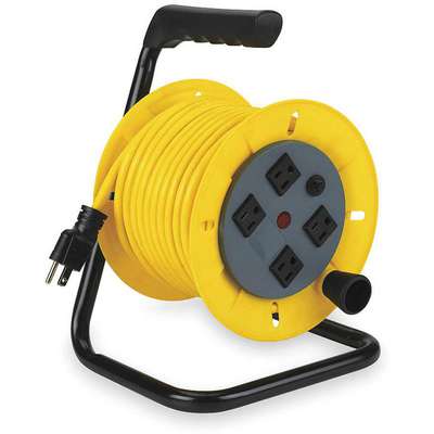 917403 LumaPro 40 ft. Extension Cord Reel; 120 VAC; Yellow Reel Color