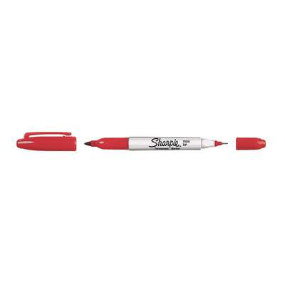 Twin Tip Permanent Marker,Red,