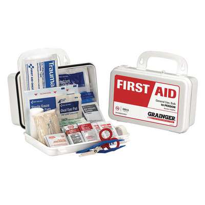 First Aid Kit,Plastic,5" H x