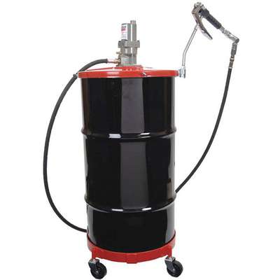 910732-8 Portable Grease Pump with Gun, Fits Container Size 120 lb./16 gal.  Drum, 2 Air Motor Size