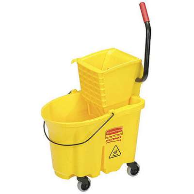 Mop Bucket And Wringer,Yellow,
