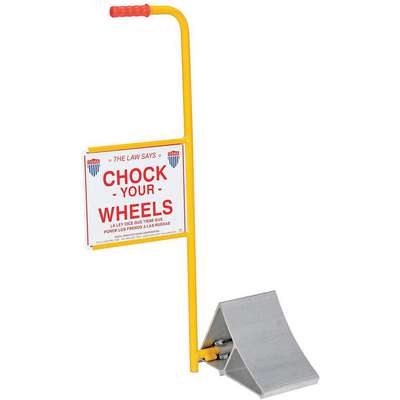 Alum Wheel Chock w/Handle/Sign