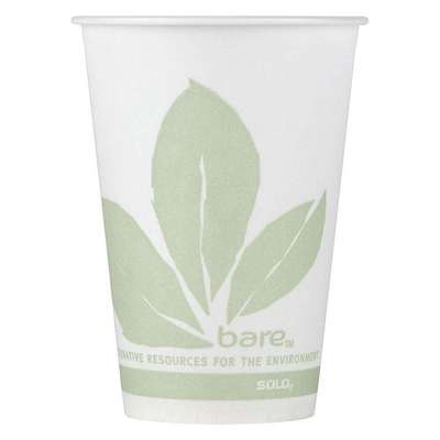 933991-9 Solo Cup 7 oz. Paper Disposable Cold Cup, White/Green, 2000 PK ...