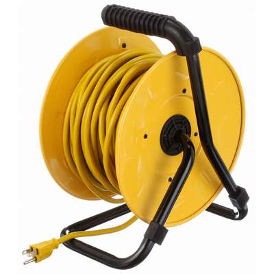 925339-1 LumaPro 80 ft. Extension Cord Reel; 120 VAC; Yellow Reel Color