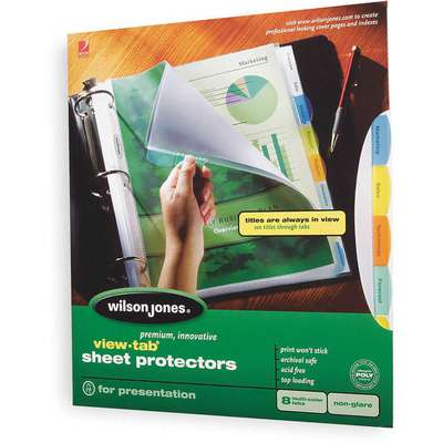Sheet Protector Set,8 Tabs,