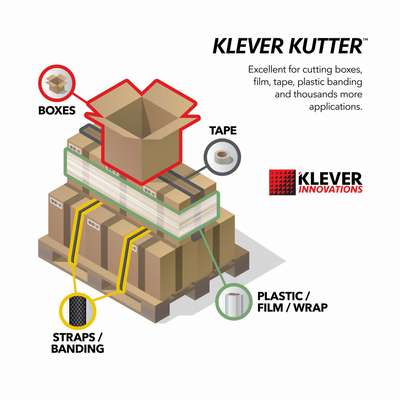 Klever Kutter KCJ-1 Disposable Box Cutter - Yellow