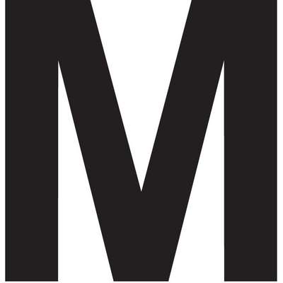2" Black Decal Letter M