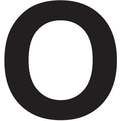 3" Black Decal Letter O