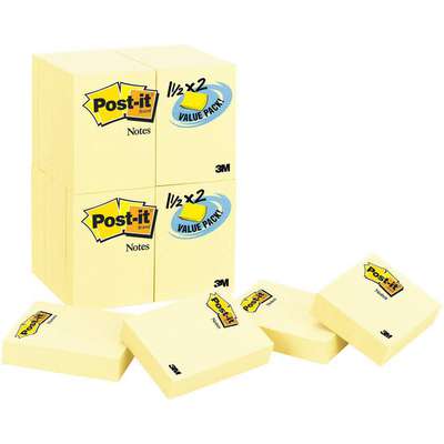 Sticky Notes,1-1/2x2 In.,