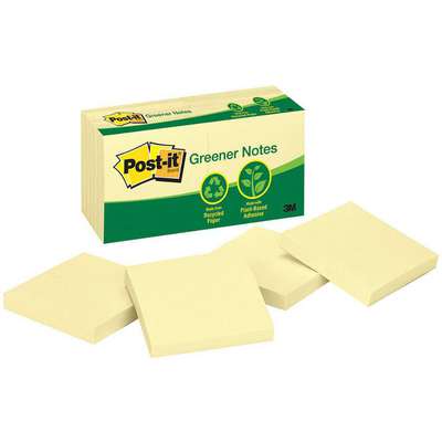 Recycled Sticky Notes,3x3 In.,