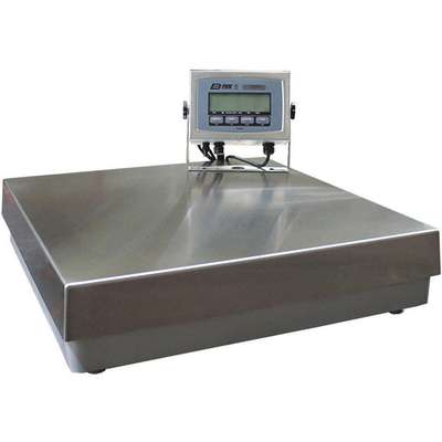 B-Tek Bench Scale: 500 lb WT Capacity, 24 in Weighing Surface Dp, 24 in Weighing Surface Wd, 0.1 lb
