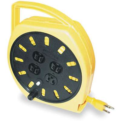 922667-9 LumaPro 25 ft. Extension Cord Reel; 120 VAC; Yellow Reel Color