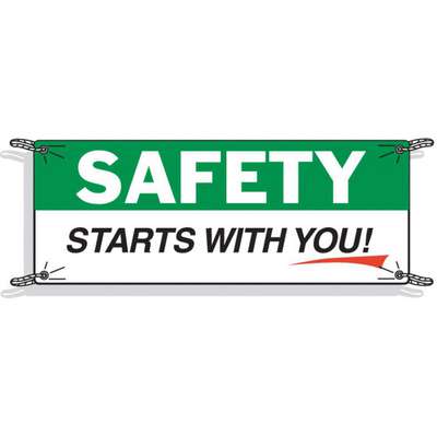 Safety Banner,42 x 120In,Vinyl,