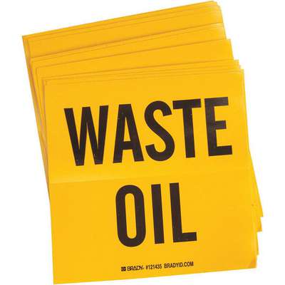 Drum Label,6X6",Waste Oil,P100