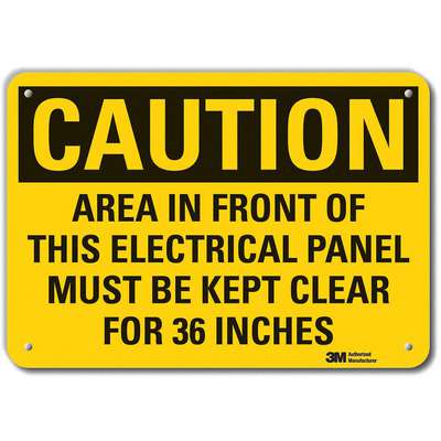 Caution Sign,7 In. H,Aluminum