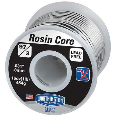 Rosin Core Solder,Dia 0.031 In,
