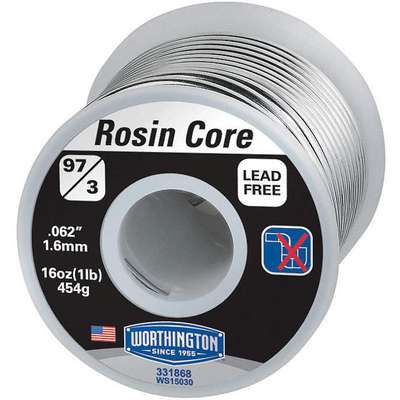 Rosin Core Solder,Dia 0.062 In,
