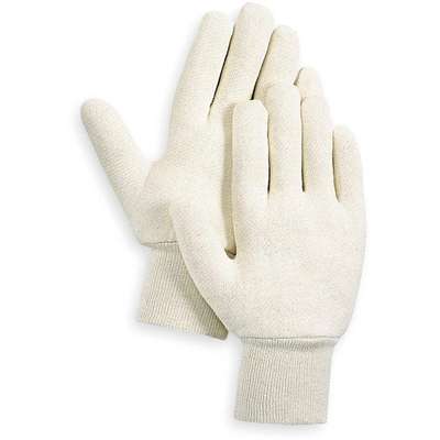 Jersey Gloves,Cotton, L,White,