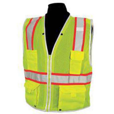 Safety Vest,Ansi Class 2,Lime,