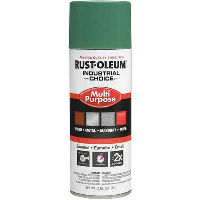Rust-Oleum Industrial Choice Spray Paint Gloss Machine Green for Masonry,  Metal, Plastic, Wood, 12 oz.