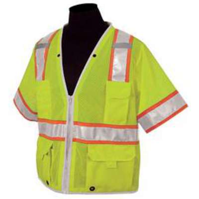 Safety Vest,Lime,Ansi,TYP3,Med