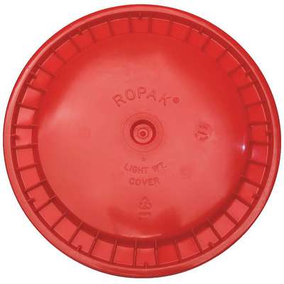 Plastic Pail Lid,Red,Snap,1-3/